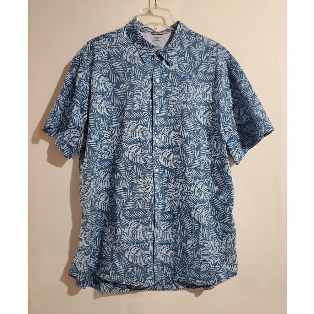 Izod Saltwater Mens Lot of 2 Casual Button Down Polo Shirts Size XXL Tropical - Picture 3 of 13